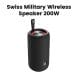  Swiss Military High Output Bluetooth Speaker – Black |SM-SPK-200W-18H