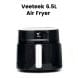 Veeteek  6.5L Air Fryer 1800W Digital Touch Control Panel – Black | AF9005T-GS