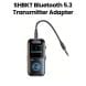 SHBKT Bluetooth 5.3 Transmitter Adapter for Aircraft/Home/Gym – Black | GT69