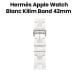 Hermès Apple Watch Band 42mm Fluoroelastomer for 40, 41 & 42mm Watch Cases | Blanc Kilim