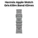 Hermès Apple Watch Band 42mm Fluoroelastomer for 40, 41 & 42mm Watch Cases | Gris Kilim