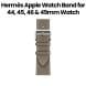 Hermès Apple Watch Band 46mm for 44, 45, 46 & 49mm Watch Cases | Étoupe | Swift Calfskin