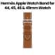 Hermès Apple Watch Band 46mm for 44, 45, 46 & 49mm Watch Cases | Fauve | Barénia Leather | Deployment Buckle