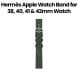 Hermès Apple Watch Band 42mm for 38, 40, 41 & 42mm Watch Cases | Vert Mangrove | Attelage | Single Tour