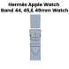 Hermès Apple Watch Band 46mm for 44/45/49mm Cases – Bleu Lin | Single Tour