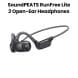 SoundPEATS RunFree Lite 2 Open-Ear Air Conduction Headphones BT 5.3, 15H Playtime – Black | RunFree Lite 2 Black