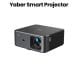 Yaber Smart Projector 800 ANSI Lumens, 1080P, JBL Dual 10W, Dolby, Auto Focus – Black | K2S