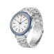 Swiss Military DOM 8 Smartwatch – Silver Stainless Steel Strap, Blue Watch Ring, Premium Durable Design | SM-WCH-DOM8-SILF-BLU-RING-STLS