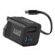 XCell USB-C + USB-A Retractable Cable 65W – Fast Charging GaN II, Durable Compact Design, Black | XL-HC-65W-GaNII-CBL-1C1A-BLK