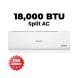 Sharp Split Air Conditioner 1.5 Ton, Inverter Technology, Filter Cleaning Reminder, Sleep Mode, Auto Restart - White - AH-X18CTG-Q