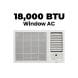 ALM Window Air Conditioner 1.5 Ton, 18,000 BTU, Rotary Compressor, 52 dB(A) Noise Level, 710 m/h Air Volume, R410A Refrigerant - White - ALMW-T18N