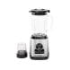 Sharp 1000W Electric Blender With Dry Grinder And Glass Jug, 1.75L Capacity, Stainless Steel Blades - Black/Silver - EM-TX81-S3