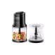 Black+Decker Multifunctional Vertical Chopper With Extra Bowl 500ml, Pulse Speed Function, Durable Stainless Steel 4-Blade, Compact Design - Black - FC500J-B5