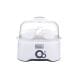 Black+Decker Egg Cooker 280W, Cooking Rack, 2 Poaching Trays, Auto Shutoff Protection, Transparent Lid - White - EG200-B5