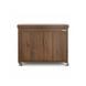 ALM 3-Plates Food Warmer And Hostess Trolley, 2 Shelves, Removable Power Cable, Elegant And Modern Design - Brown - ALM-HT302WD