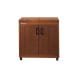 ALM 3-Plates Food Warmer And Hostess Trolley, 2 Shelves, Removable Power Cable, Elegant And Modern Design - Brown - ALM-HT3SLO