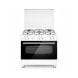 ALM 5-Burner Free Standing Gas Cooker 90x60cm, Front Control Panel, Glass Lid Cover, Durable Design - Silver/Black - ALM-9060GWO