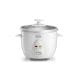 Black+Decker Rice Cooker 350W, 0.6L Capacity, Removable Non-Stick Bowl, Steaming Tray, Water Level Indicator - White - RC650-B5