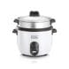 Black+Decker Non-Stick Rice Cooker 700W, 1.8L Capacity, Glass Lid, Removable Non-Stick Bowl, Steaming Tray - White/Black - RC1860-B5