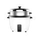 Sharp Rice Cooker 700W, 1.8L Capacity, Food Steamer, Non-Stick Inner Pot, Tempered Glass Lid - White - KS-H188G-W3