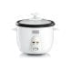Black+Decker Rice Cooker 400W, 1L Capacity, Non-Stick Bowl, Glass Lid, Steaming Tray, Auto Warm - White - RC1050-B5
