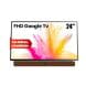 Skyworth Full HD Portable Google Smart TV 24 Inch, Built-In Battery (Up To 3 Hours), Lightweight Design, Smart Connectivity - White - 24LP60G