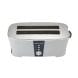 Black+Decker 4-Slice Cool Touch Toaster 1350W, Electronic Browning Control, Automatic Pop-Up, Removable Crumb Tray - Silver - ET124-B5