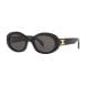 Celine CL40194U Oval Sunglasses – Slim Acetate Frame, Dark UV Protection Lenses, Minimalist Luxury Designer Eyewear | Black/Grey - 192337081071