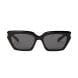 Saint Laurent SL 826 Cat-Eye Sunglasses – Engraved Logo Temples, Narrow Acetate Frame, UV Protection Lenses | Black/Black - 889652604947