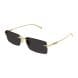 Gucci GG1941S Rectangular Sunglasses – Sleek Acetate Frame, Grey UV Protection Lenses, Luxury Italian Designer Eyewear | Gold/Grey - 889652569581