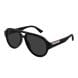 Gucci Men GG2088S Pilot Sunglasses – Recycled Acetate Full-Rim Frame, Grey UV Protection Lenses, Luxury Designer Eyewear | Black/Grey - 889652627434