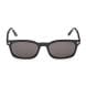 Tom Ford FT1300 Square Sunglasses – Shiny Acetate Frame, Smoke UV Protection Lenses, Signature T Temple Detail | 889214625557