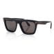 Tom Ford FT1216 Haylay Sunglasses – Soft Square Acetate Frame, Smoke UV Protection Lenses, Signature T Temple Detail | Shiny Black/Grey- 889214558701