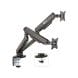 Epic Gamers Dual Gas Spring RGB Monitor Arm – Adjustable Dual Monitor Mount Stand | Black – EG-DGSMA-B
