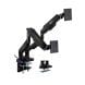 Epic Gamers Elite Dual Gas Spring RGB Monitor Arm – Adjustable Dual Monitor Mount Stand | Black – EG-EDSMA-B