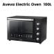 Aveva Electric Oven 100L 2800W, Black | AV-HHEO100L