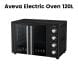 Aveva Electric Oven 120L 2800W Double Door, Black | AV-HHEO120DD