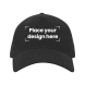 Cotton Cap Printed with Your Personalized Design - Black