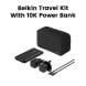 Belkin Travel Kit with 10 K Power Bank + 25 W UK Wall Charger + USB-C Cable | Black | BU041HQBK