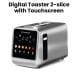 Nutricook Toastie 2-Slice Stainless Steel Digital Toaster – LED Display Controls, 850W Fast Toasting Power, Multiple Browning Levels | NC-TS201