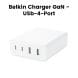 Belkin 108 W 4-Port GaN USB-C Charger (2 USB-C + 2 USB-A) 2 m Cord | White | WCH010MYWH