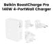 Belkin BoostCharge Pro 140 W 4-Port GaN Wall Charger | White | WCH014BTWH