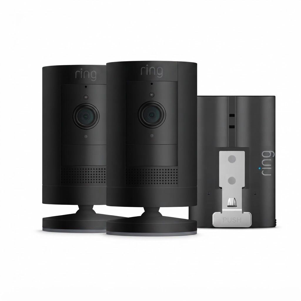 Ring Stick Up Cam Battery 2台セット Ring Stick Up Cam 2-Pack | HD Smart Security Camera Bla