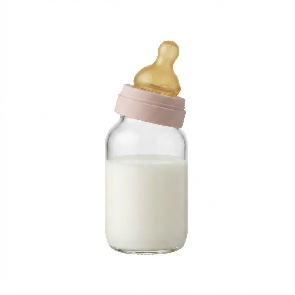 BIBS Slow-Flow Bottle With Latex Nipple 150ml, BPA-Free, Anti-Colic And Lightweight Design, Natural Comfort - Blush