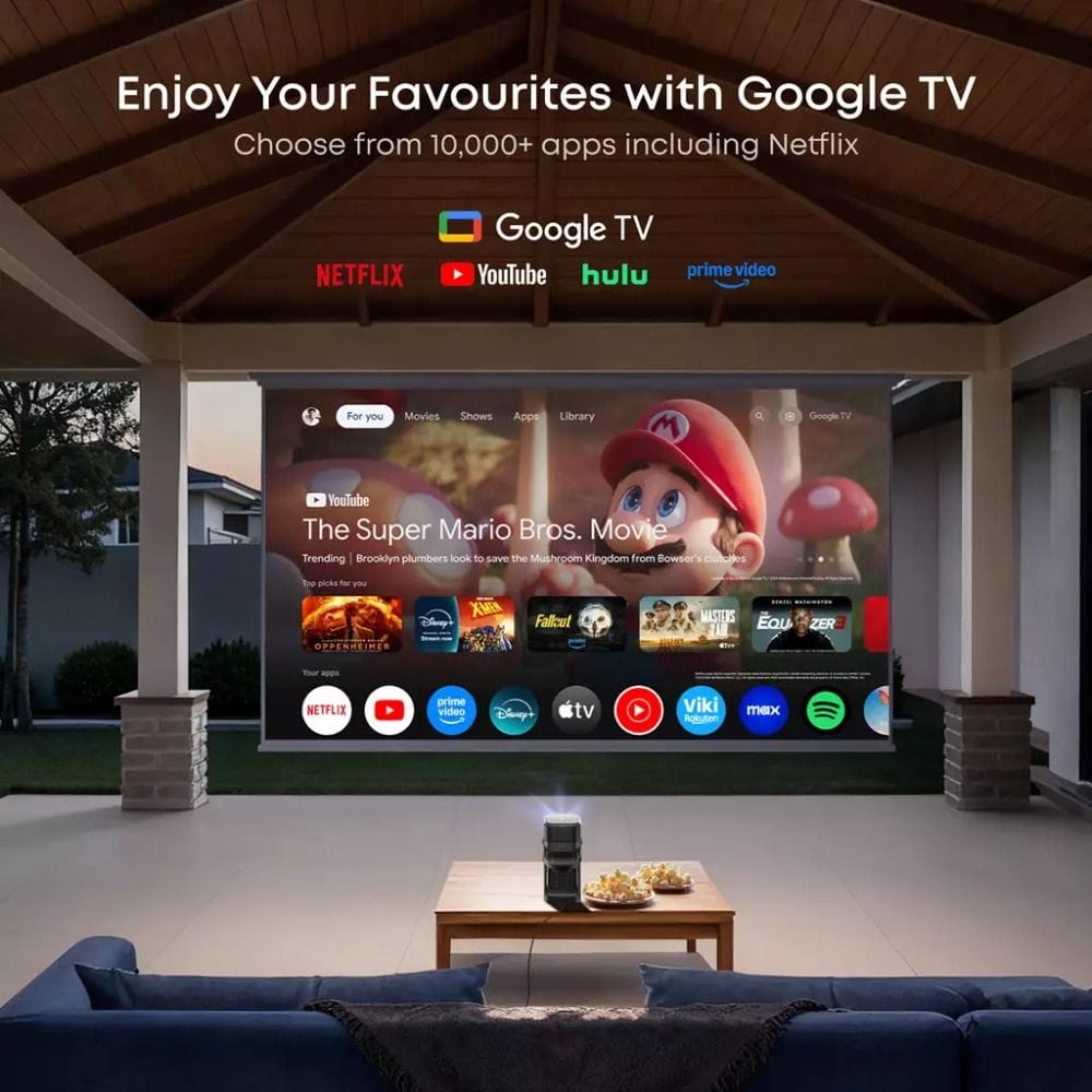 Anker Soundcore Nebula P1 Projector, 1080P, 650 ANSI Lumens, Detachable Speakers, Google TV | Black
