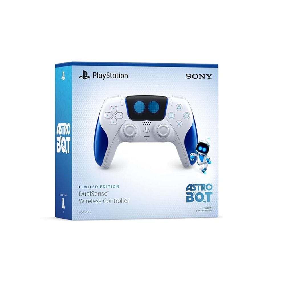 Sony DualSense Astro Bot Limited Edition Wireless PS5 Controller, Haptic Feedback, Adaptive Triggers, Built-In Mic | White/Blue - 711719023524