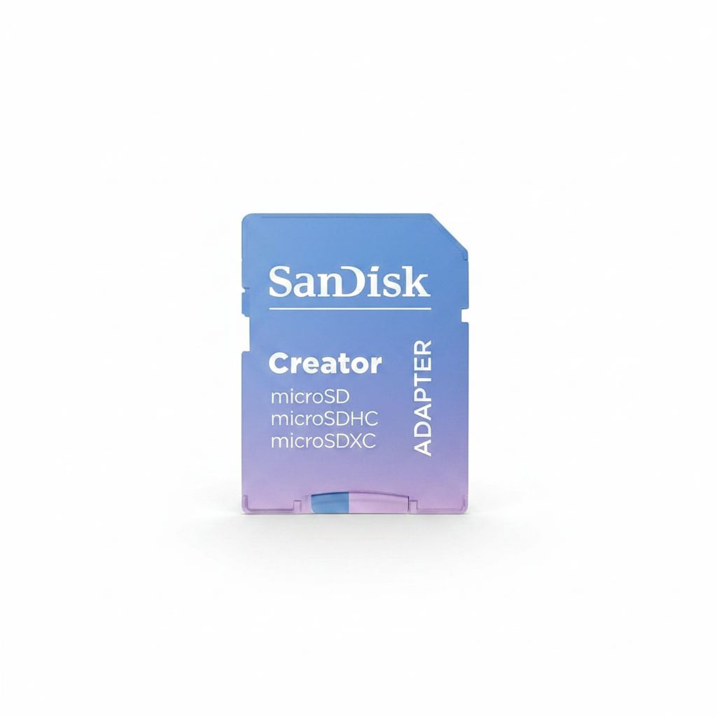 سانديسك كرييتور microSD سعة 128 جيجابايت مع محول، بسرعة قراءة تصل إلى 190 ميجابايت/ثانية، أزرق