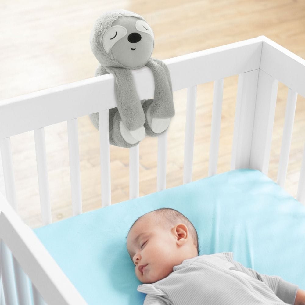 Skip Hop Cry Activated Soothing Sloth Plush Toy, Cry-Activated Smart Sensor, Automatic Soothing Response, Lullabies And Soothing Sounds - Gray