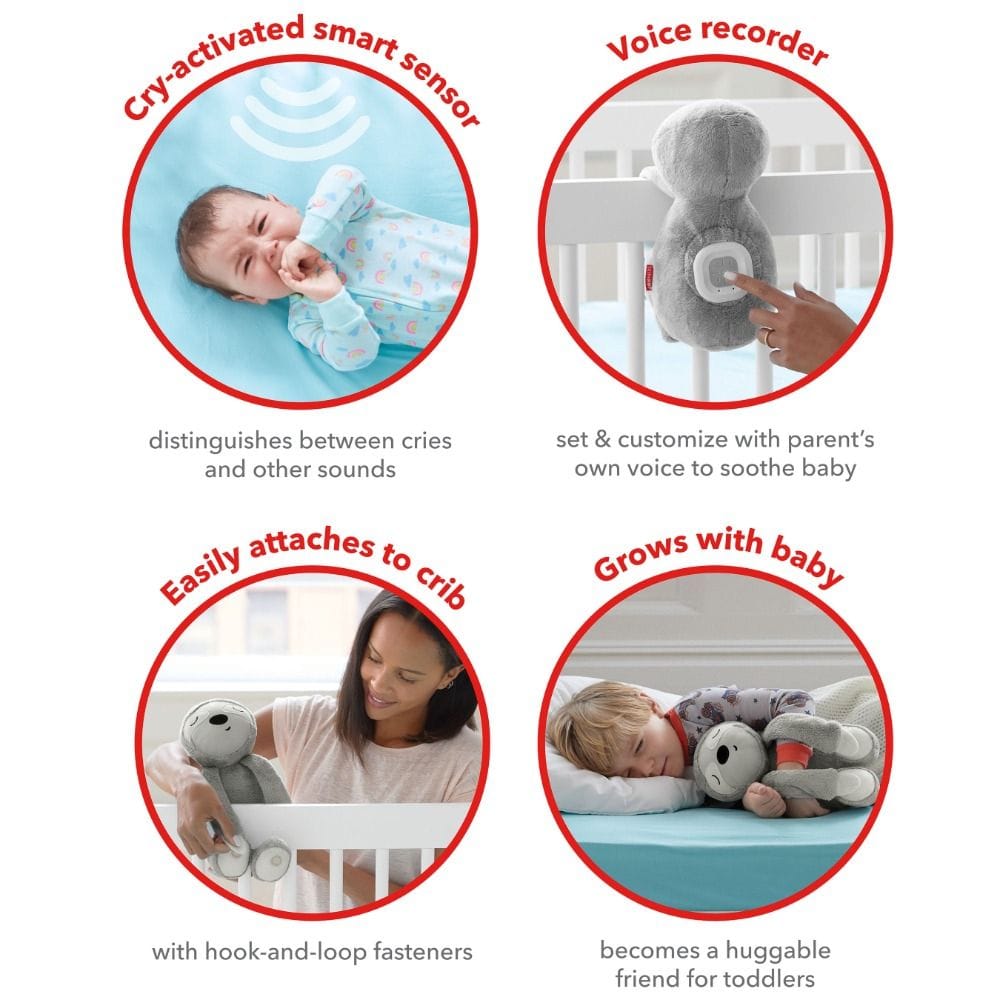 Skip Hop Cry Activated Soothing Sloth Plush Toy, Cry-Activated Smart Sensor, Automatic Soothing Response, Lullabies And Soothing Sounds - Gray