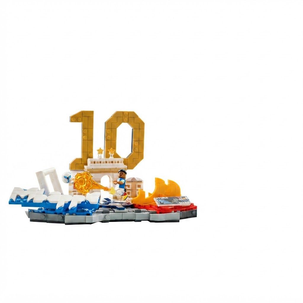LEGO Editions Kylian Mbappé  Football Highlights Buildable Sports Display Model for Kids 1 Kylian Mbappé Minifigure, 10+ years